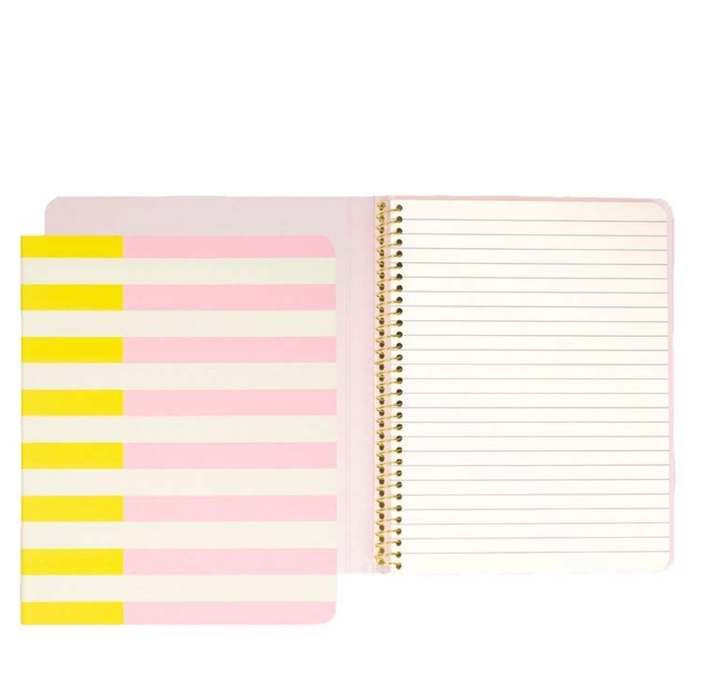 KATE SPADE Two-Tone Concealed Spiral Notebook NWT - Picture 2 of 4